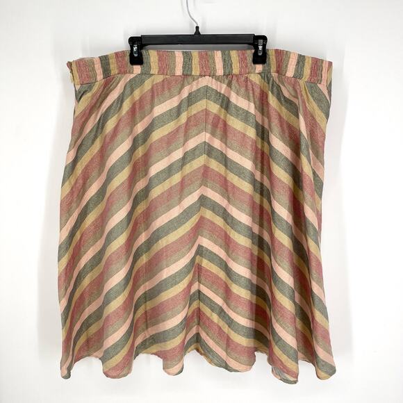 Torrid Women's Multi Shine Metallic Chevron Lurex A-Line Skirt Size 4x / 26 - Picture 5 of 11